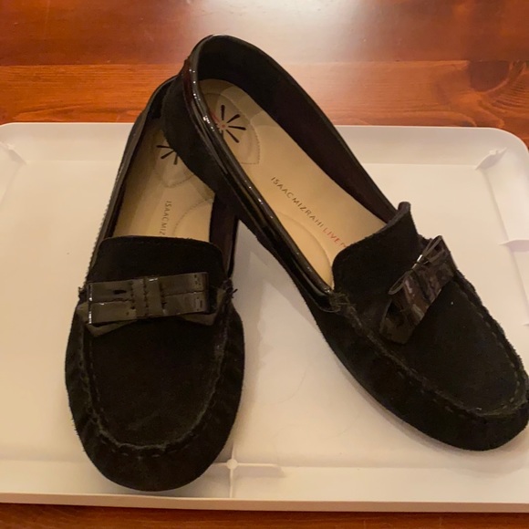 Isaac Mizrahi Black Suede Loafer Size 